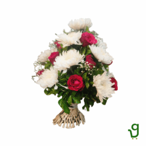 100 Red Roses Arranged in A Cane Basket